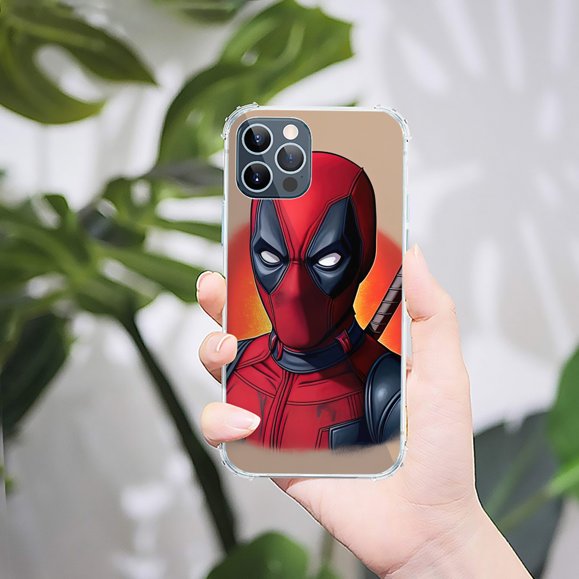 （画像用） Deadpool デッドプール 【iPhone 12シリーズ対応】透明スマホケース（クリアソフトケース）